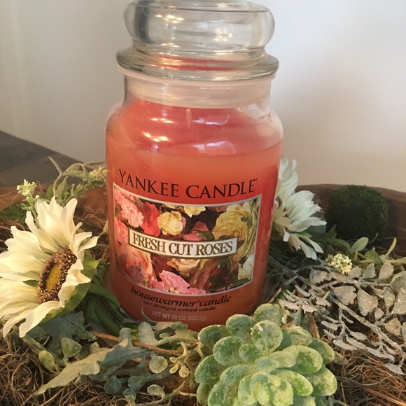 Yankee Candle Other - Yankee Candle Fresh Cut Roses 22oz Large NWT